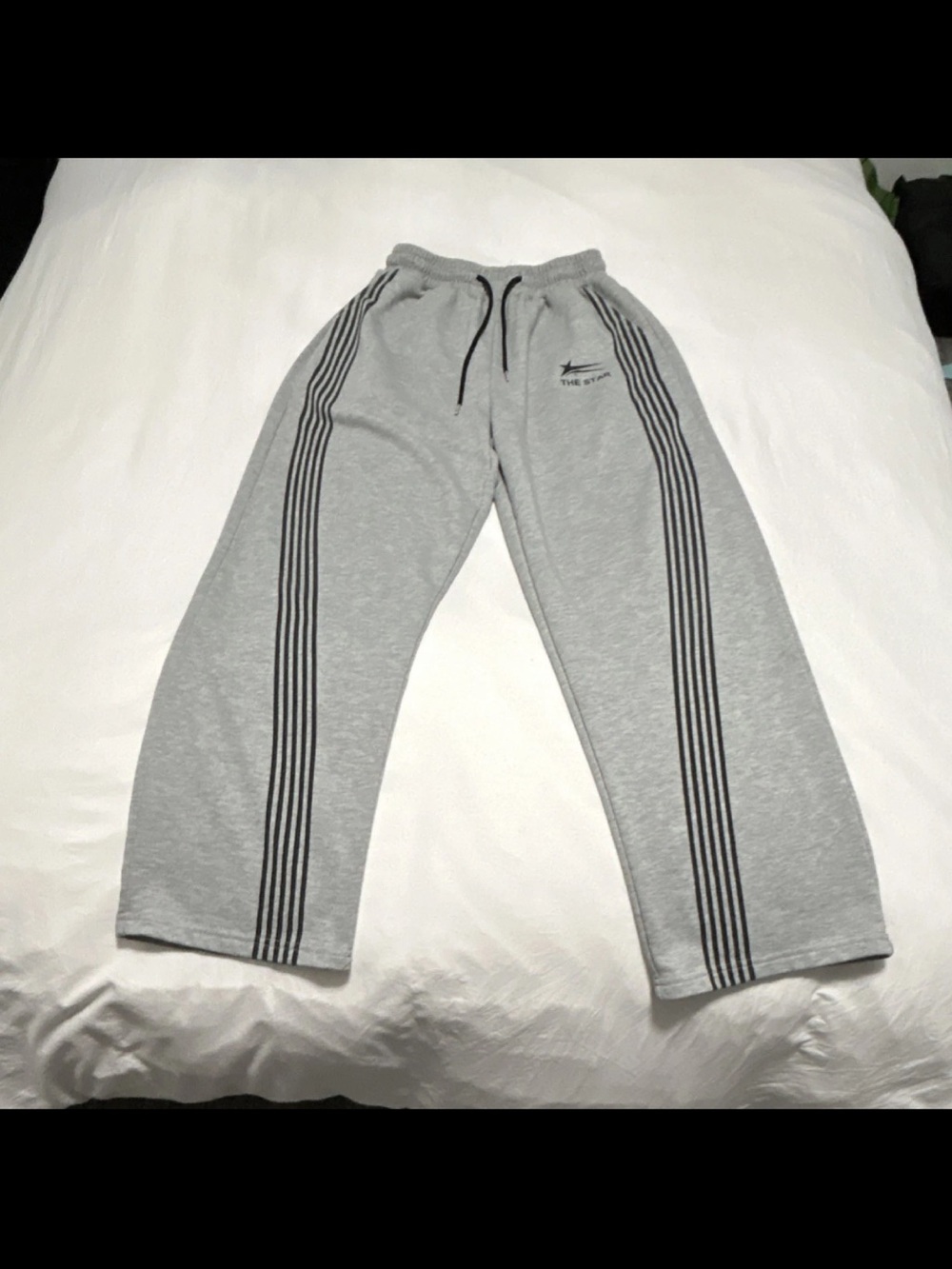 NFINITY Gray Sweatpants with Black Stripe Detail